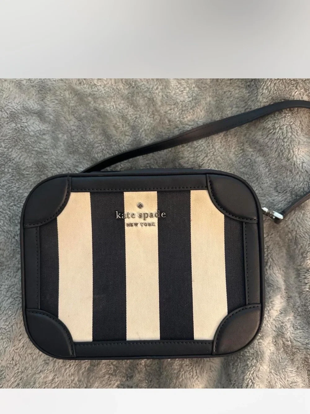 kate spade New York striped traveler trunk Mini Top-Handle Bag
